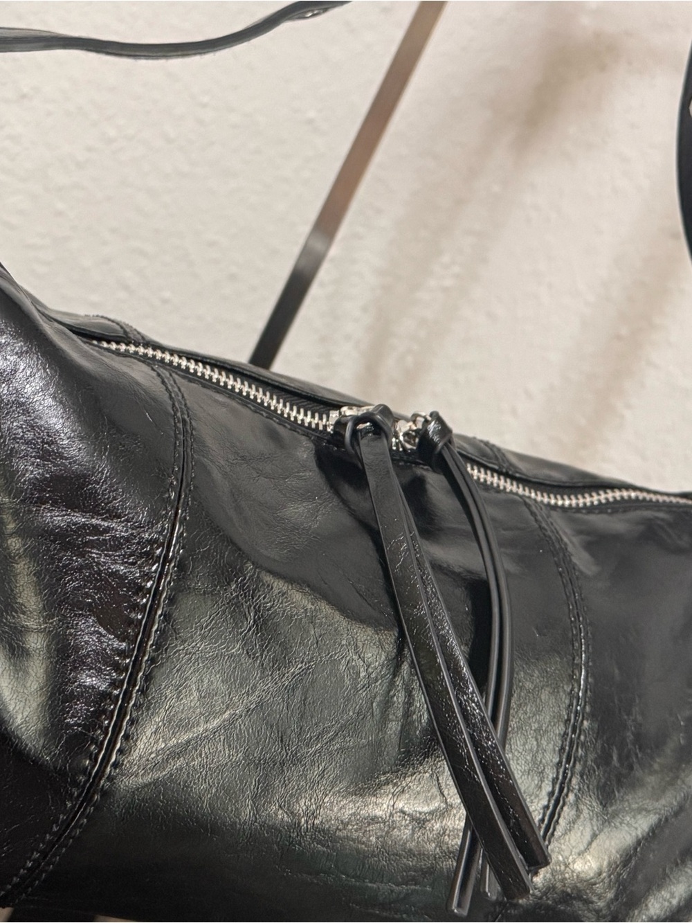Antik Kraft Black Shoulder Bag with Silver Hardware - Picture 16 of 16